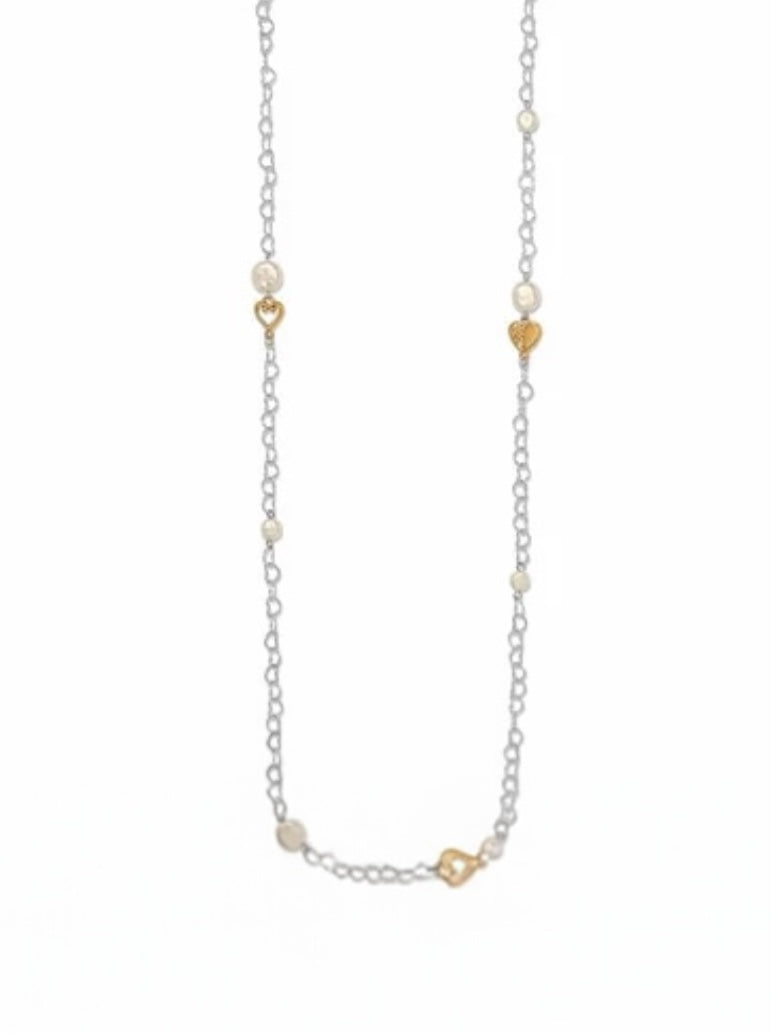Brighton One Heart Pearl Long Necklace