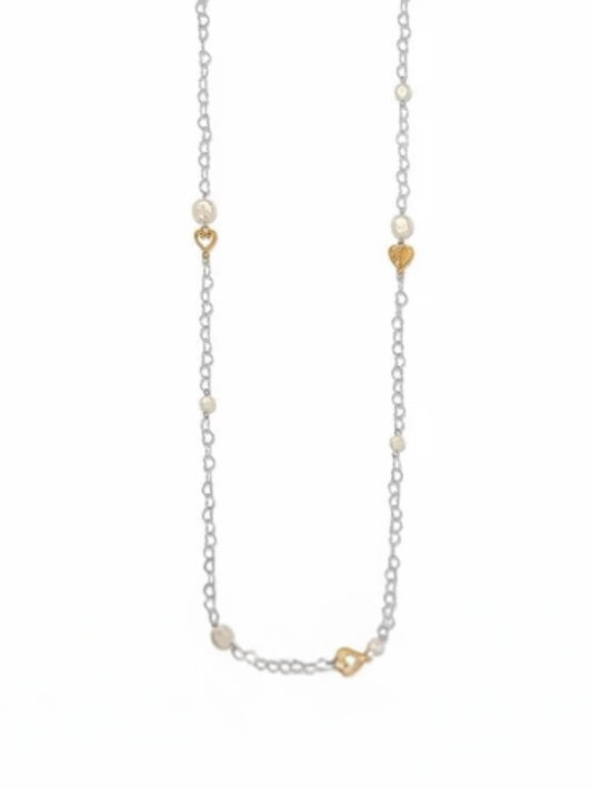 Brighton One Heart Pearl Long Necklace