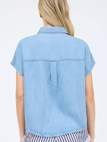 Leah Top - Chambray Denim
