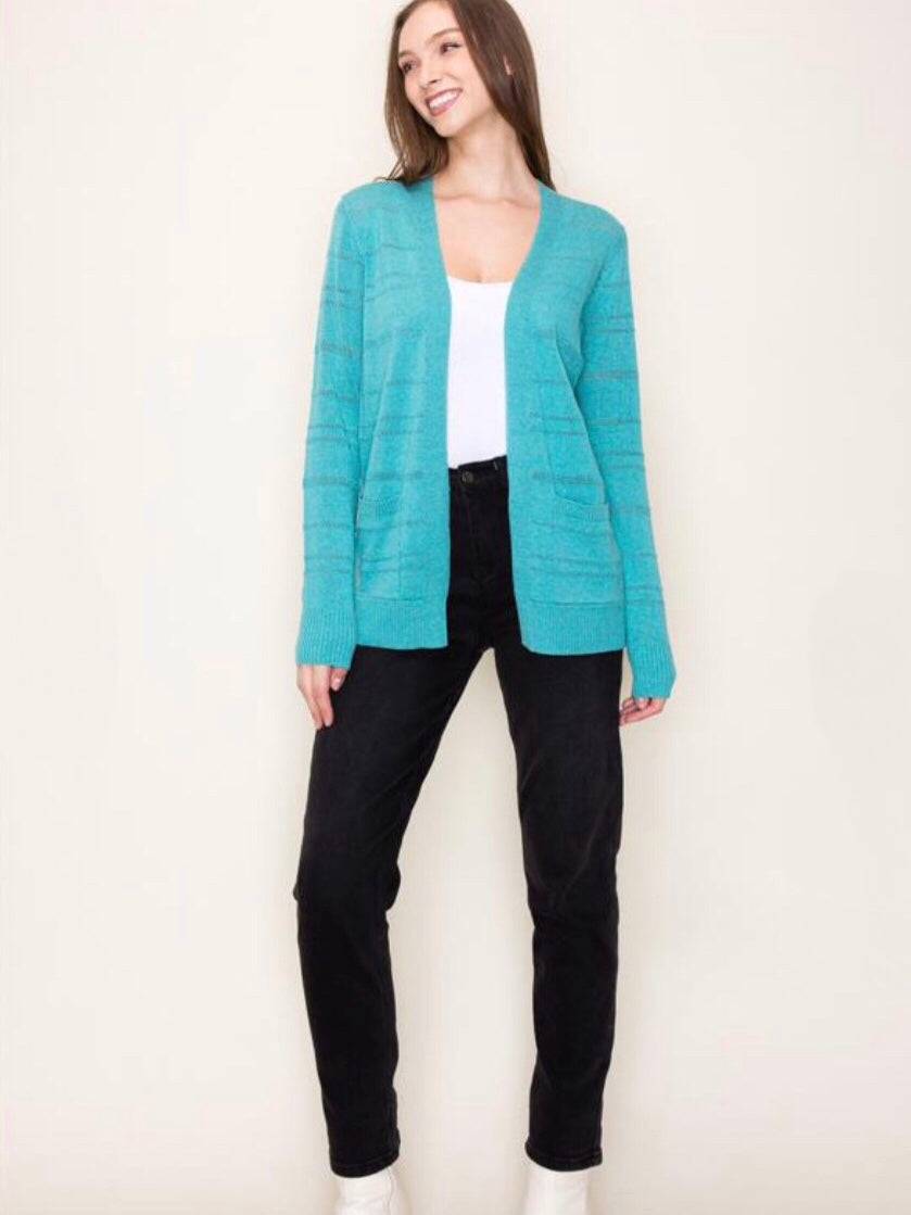 Madisyn Cardigan - Turquoise