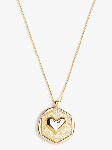 Heart Pendant Necklace | Gold