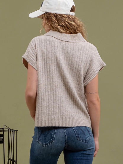 Addyson Sweater Top - Oatmeal