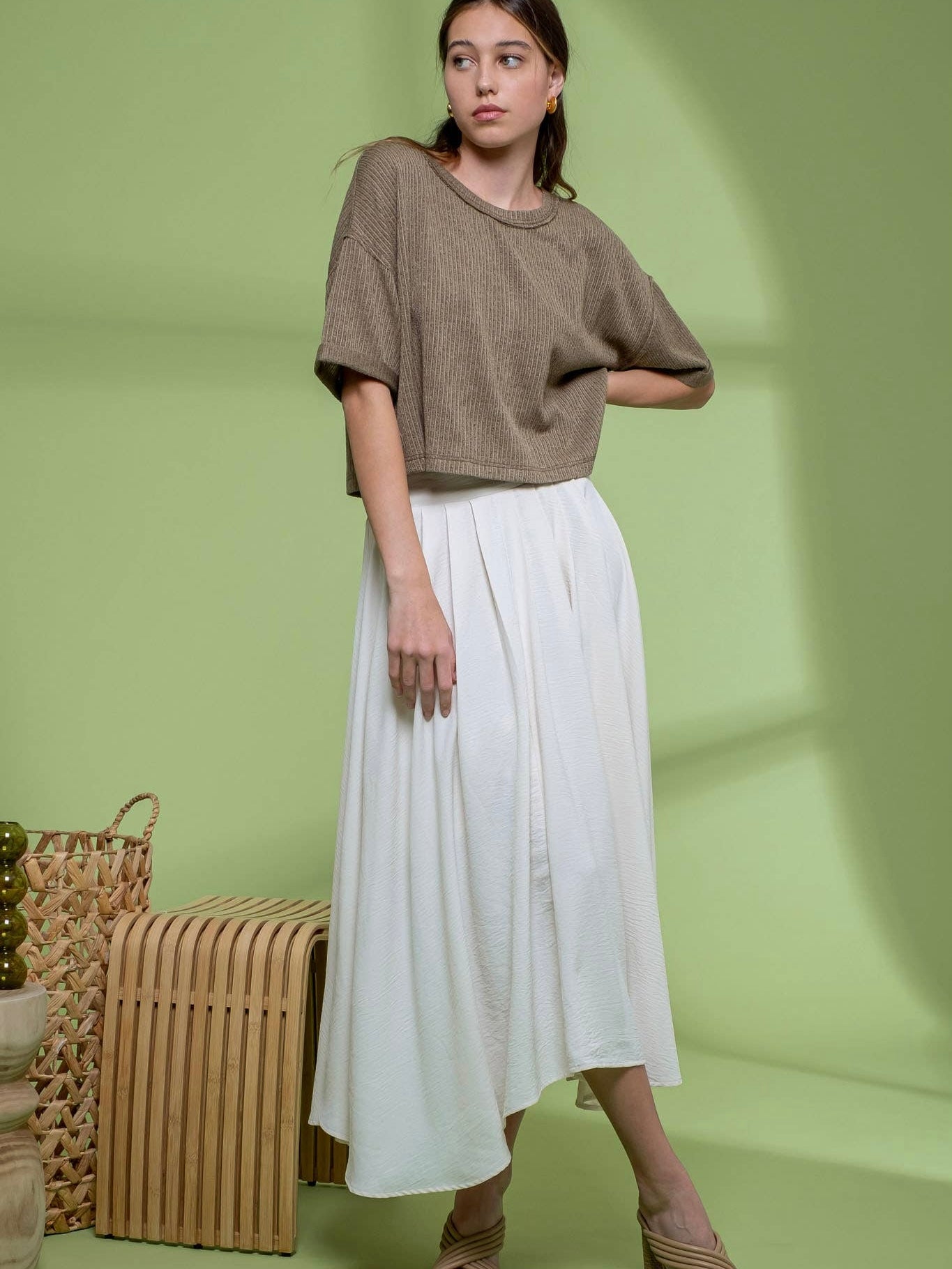 Eliana Top - Dusty Olive