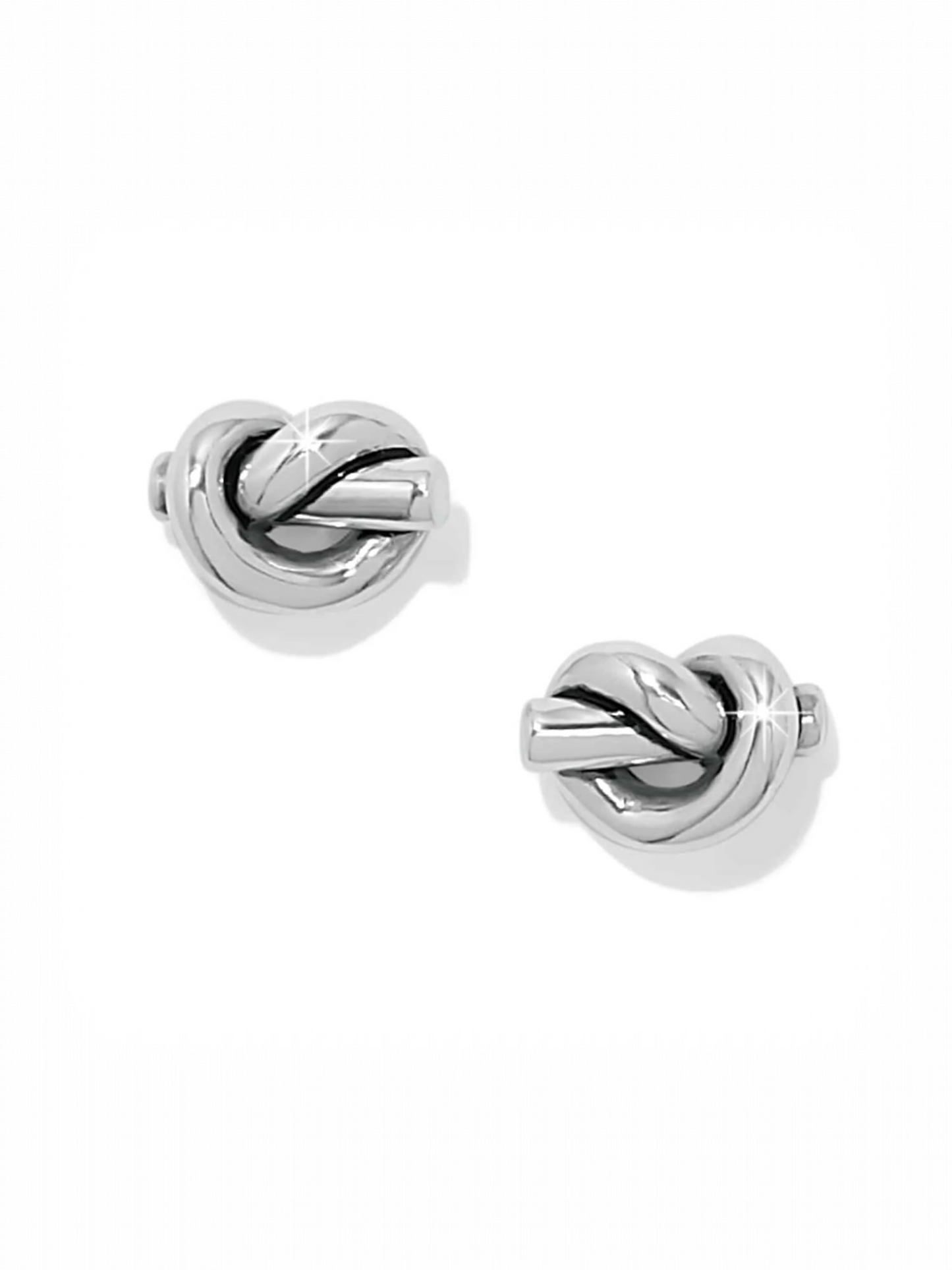 Interlok Single Knot Mini Earrings - Silver