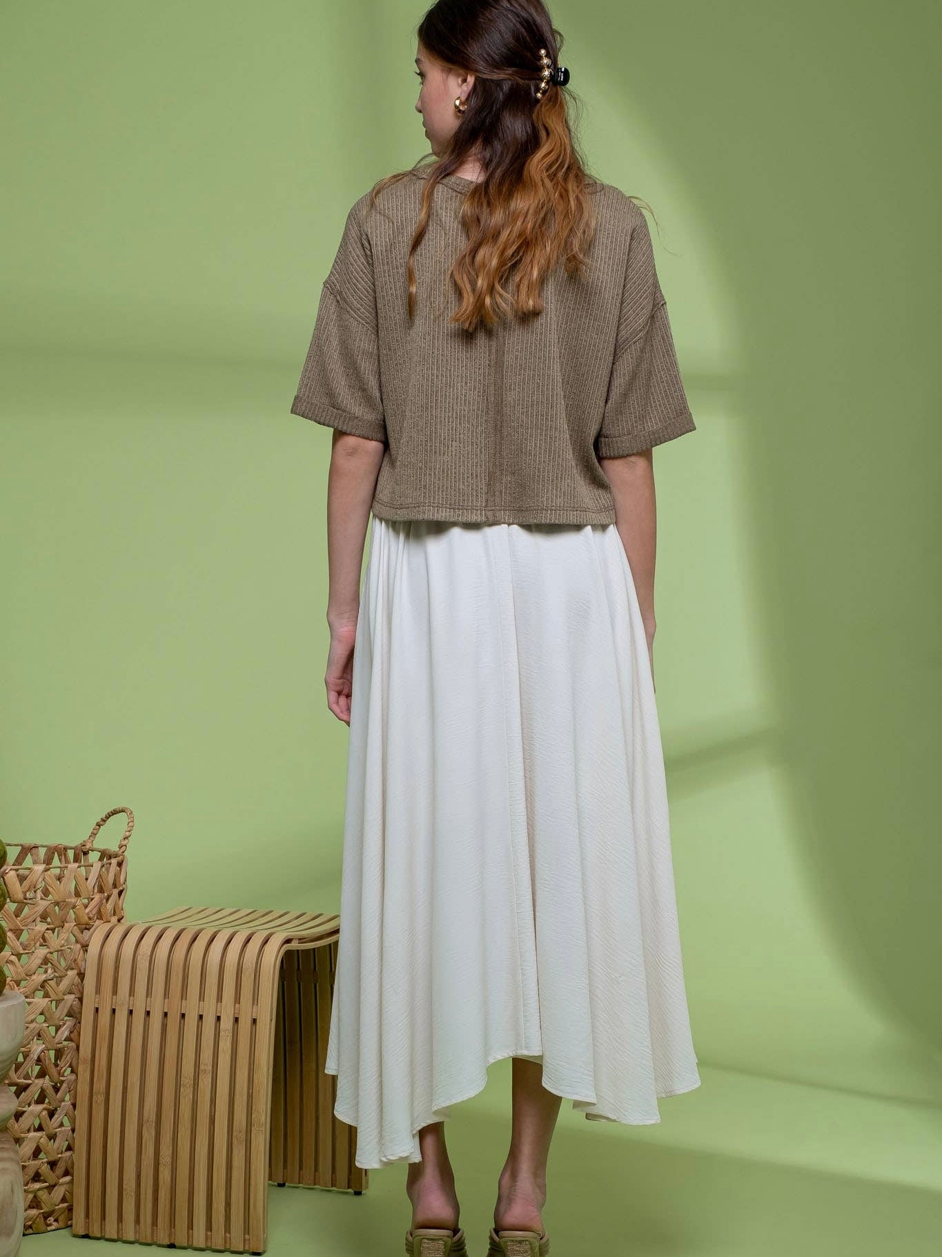 Eliana Top - Dusty Olive