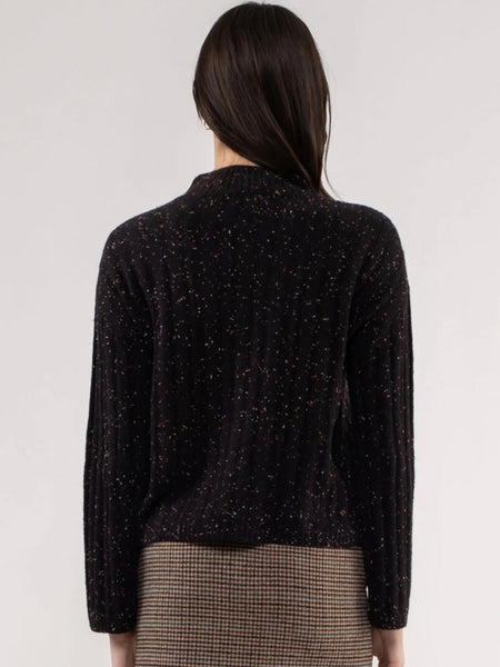 Aya Mock Neck Sweater Sweater - Black Multi