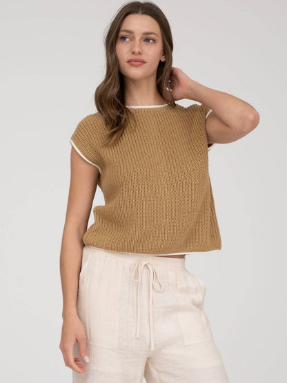 Willow Sweater Top - Tan