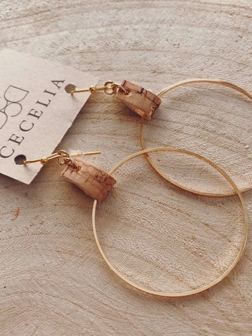 Hoop Earrings | Cork