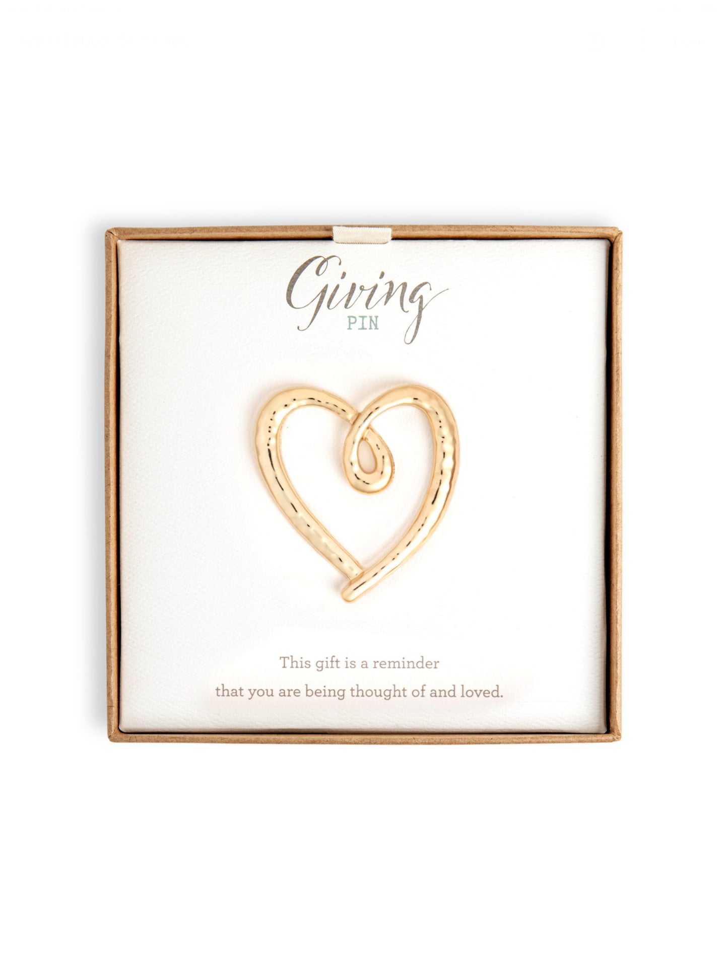 Gold Heart Giving Pin