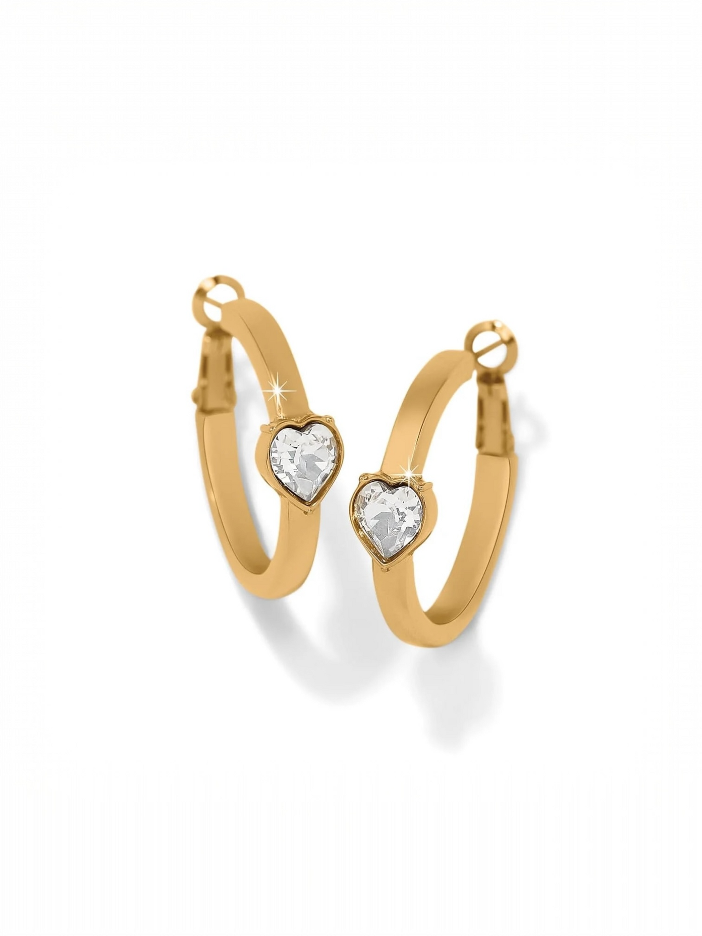 Mystery Of Love Heart Hoop Earrings - Gold