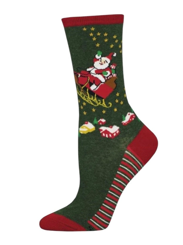 Women’s Sleighing It Sock Green Heather