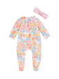 Rainbow Ditsy Floral Sleeper & Headband Set