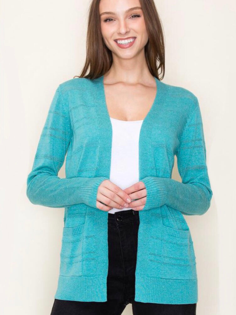 Madisyn Cardigan - Turquoise