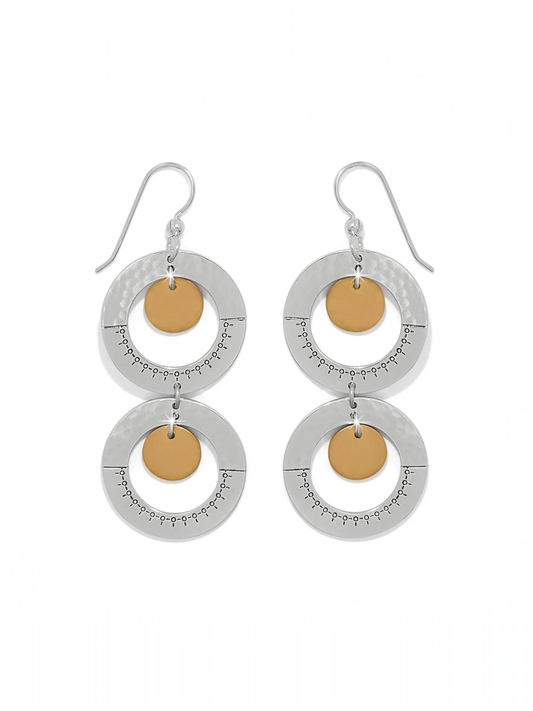 Palm Canyon Two Tone French Wire Earrings