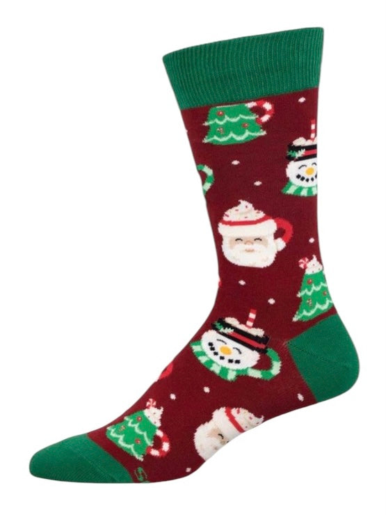 Men’s A Cup of Holiday Cheer Socks Red