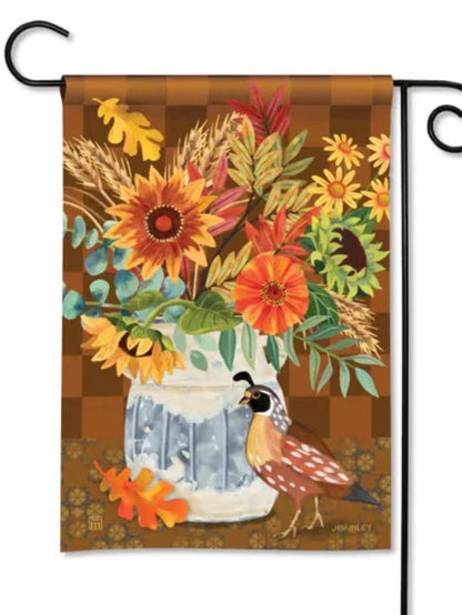 Autumn Quail Garden Flag (Flag Stand Sold Separately)