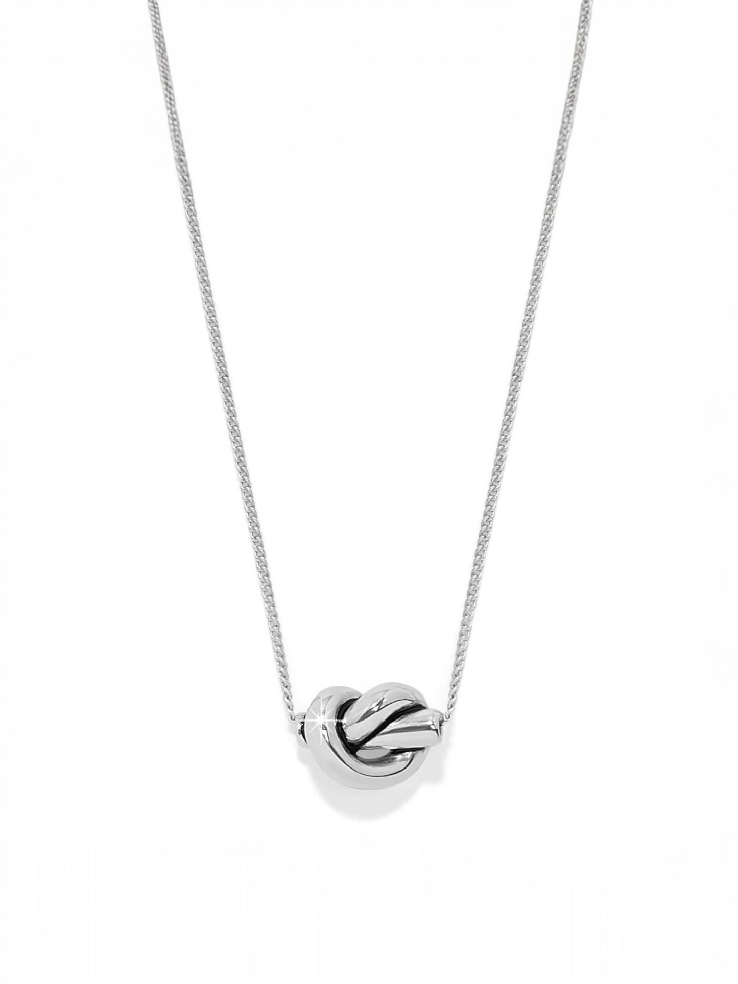 Interlok Single Knot Mini Necklace - Silver