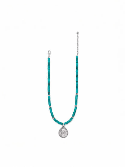 Mosaic Turquoise Teardrop Necklace