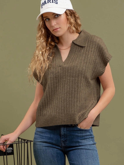 Addyson Sweater Top - Mocha