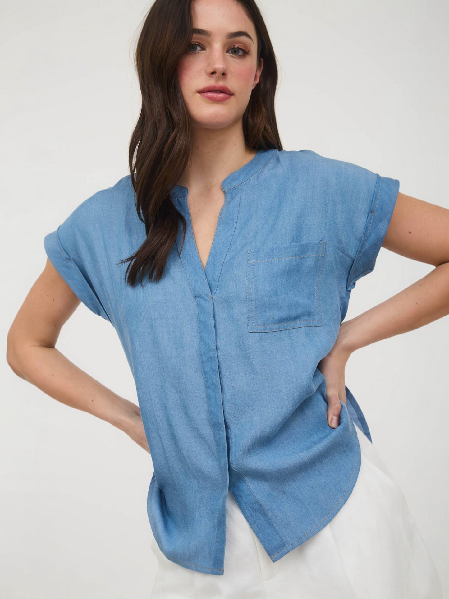 Elena Top - Chambray