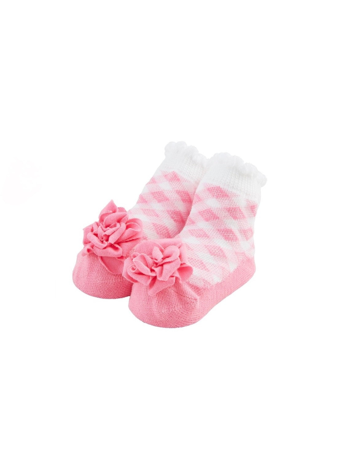 Gingham Flower Socks