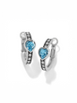 Mystery Of Love Heart Hoop Earrings - Silver Aqua