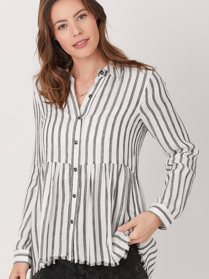 Marianna Stripe Pelum Shirt - Off White