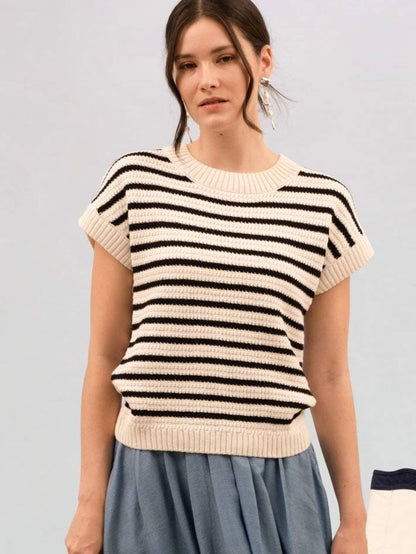 Riley Sweater Top - Navy