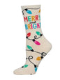 Women’s Merry And Bright Socks Ivory Heather