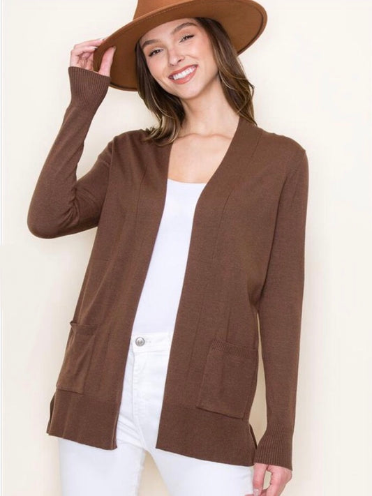 Millie Sweater Cardigan - Dark Brown