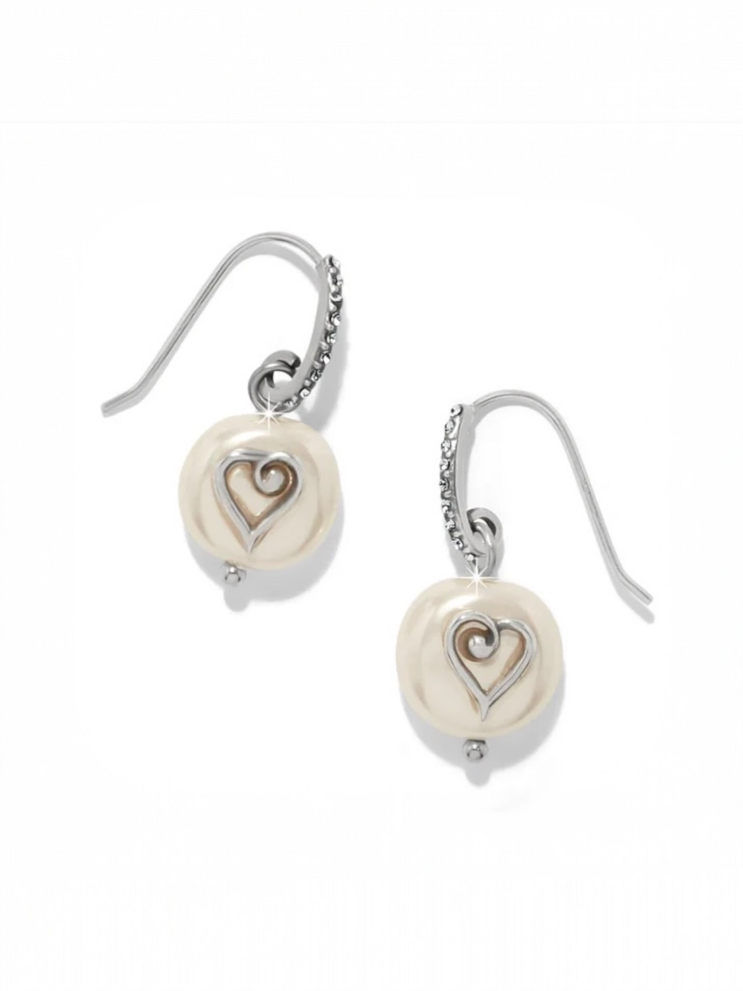 Brighton One Heart Pearl French Wire Earrings