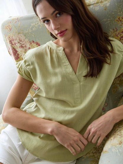 Victoria Top - Light Olive