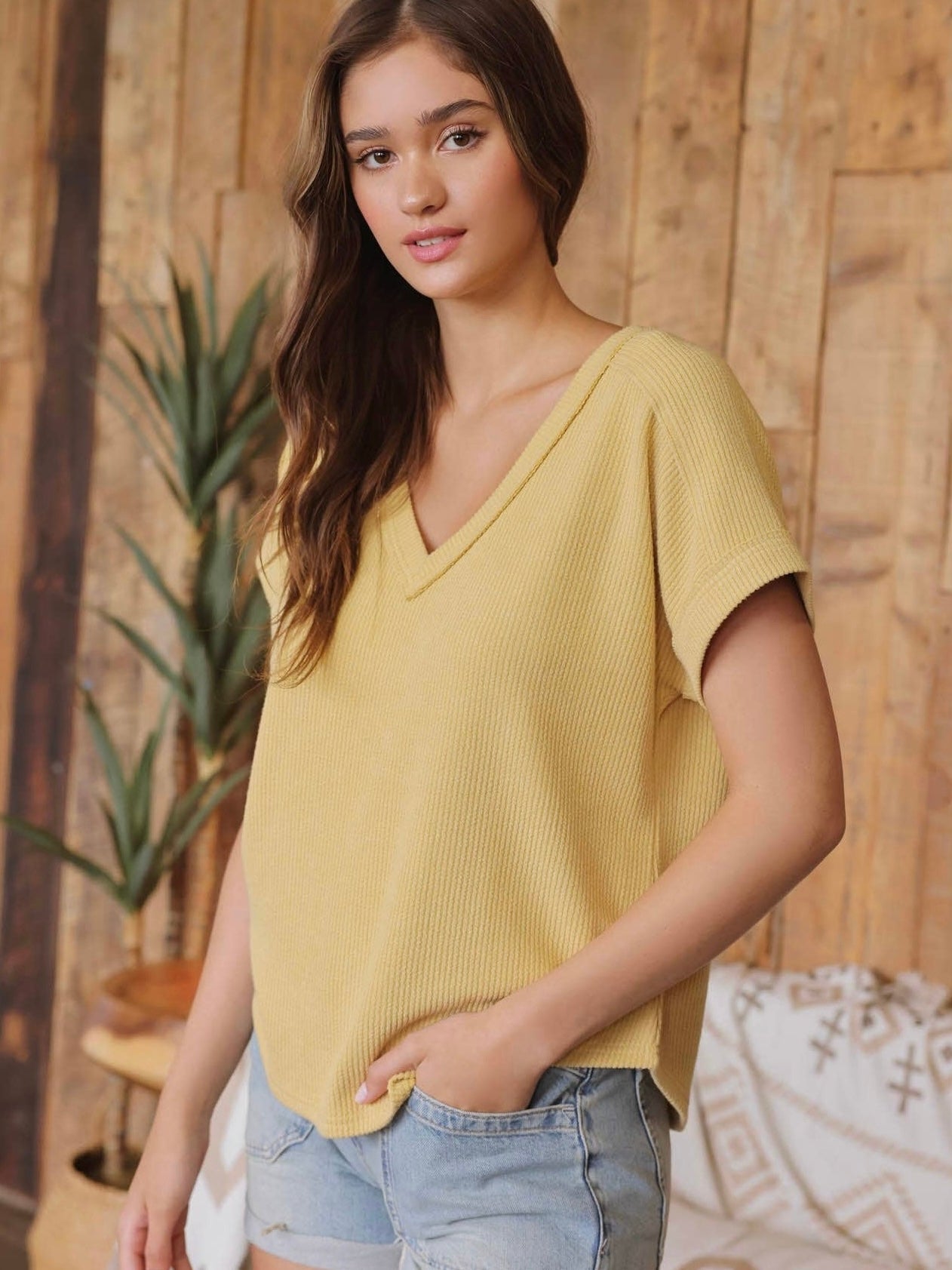 Zoe Top - Dusty Yellow