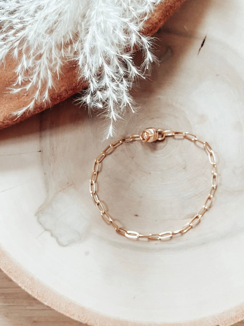 Gold Filled Paperclip Chain Bracelet