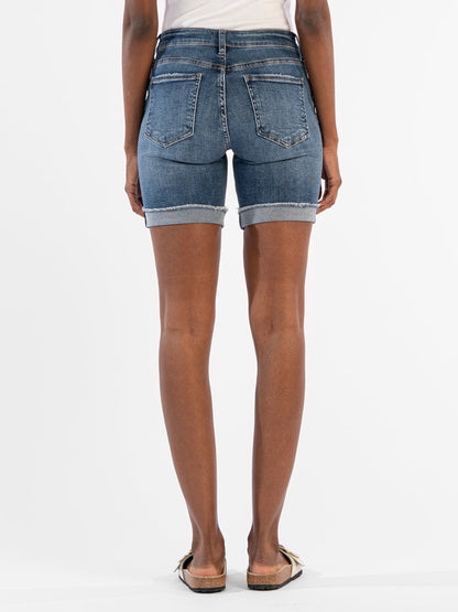 Catherine Mid Rise Boyfriend Short - Edited Wash