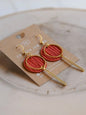 Sunray Leather Earrings | Terra Cotta