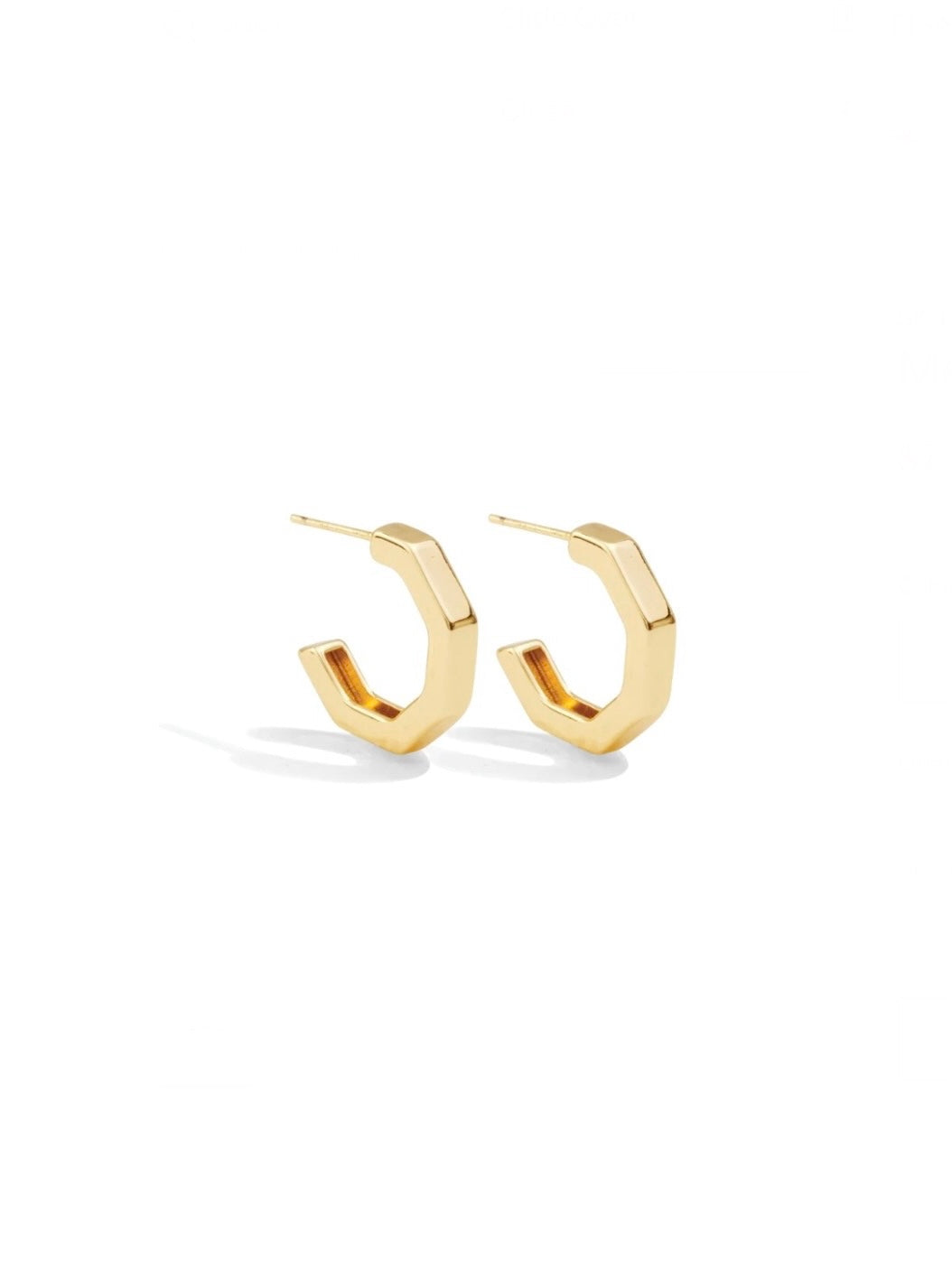 Medium Octogan Hoops | Gold