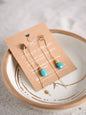 Roamer Gemstone Threader Earrings | Turquoise