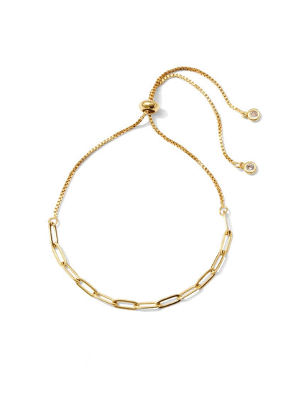 Delicate Link Chain Pulley Bracelet | Gold