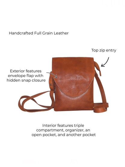 Peck Crossbody | Cognac