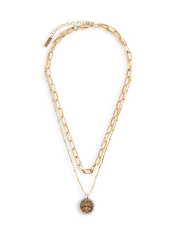 Wrapped in Prayer Layer Necklace - Gold