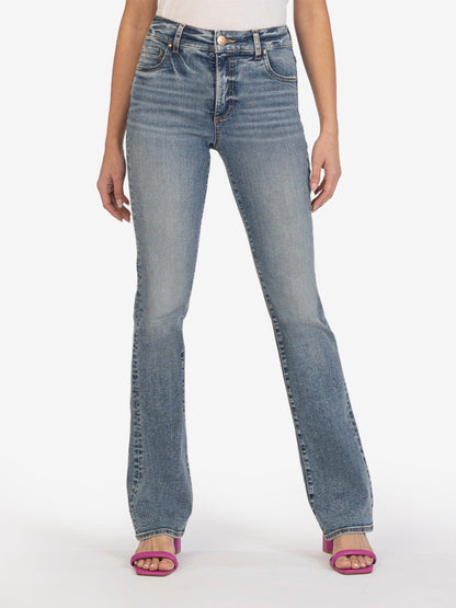 Natalie High Rise Fab Ab Bootcut - Cracking Wash