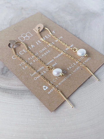 Threader Earring Collection | Pearl