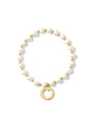 Pearl with Heart Bracelet | Gold