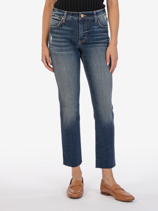 Reese High Rise Fab Ab Ankle Straight Leg - Acquired Wash