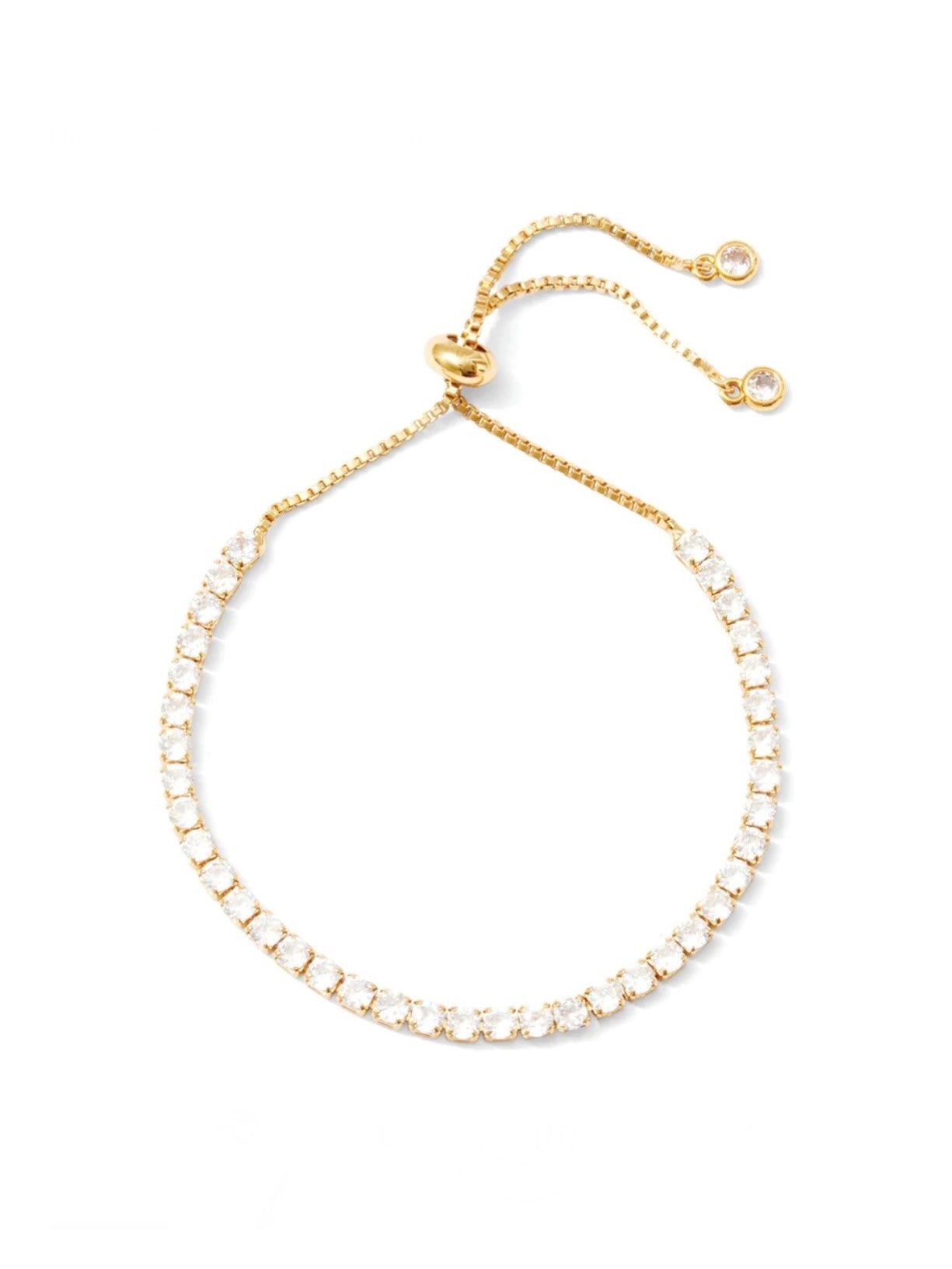 Pulley Tennis Bracelet - 3 mm | Gold