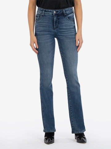 Natalie High Rise Fab Ab Bootcut - Ethical with Dark Stone Wash
