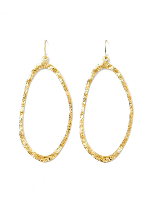 Long Abstract Gilded Earrings | Gold