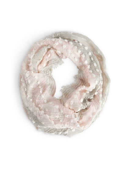 Textured Infinity Scarf - Blush