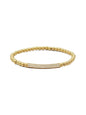 Curved Pave Bar Stretch Bracelet | Gold